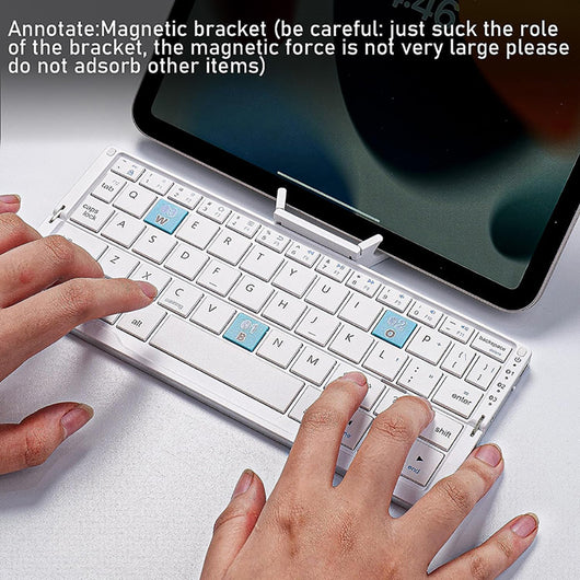 JOMAA Mini Teclado Bluetooth Plegable Teléfono móvil inalámbrico Tableta Teclado y ratón recargables universales